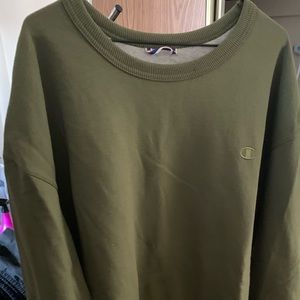 Champion olive crew neck sweater
